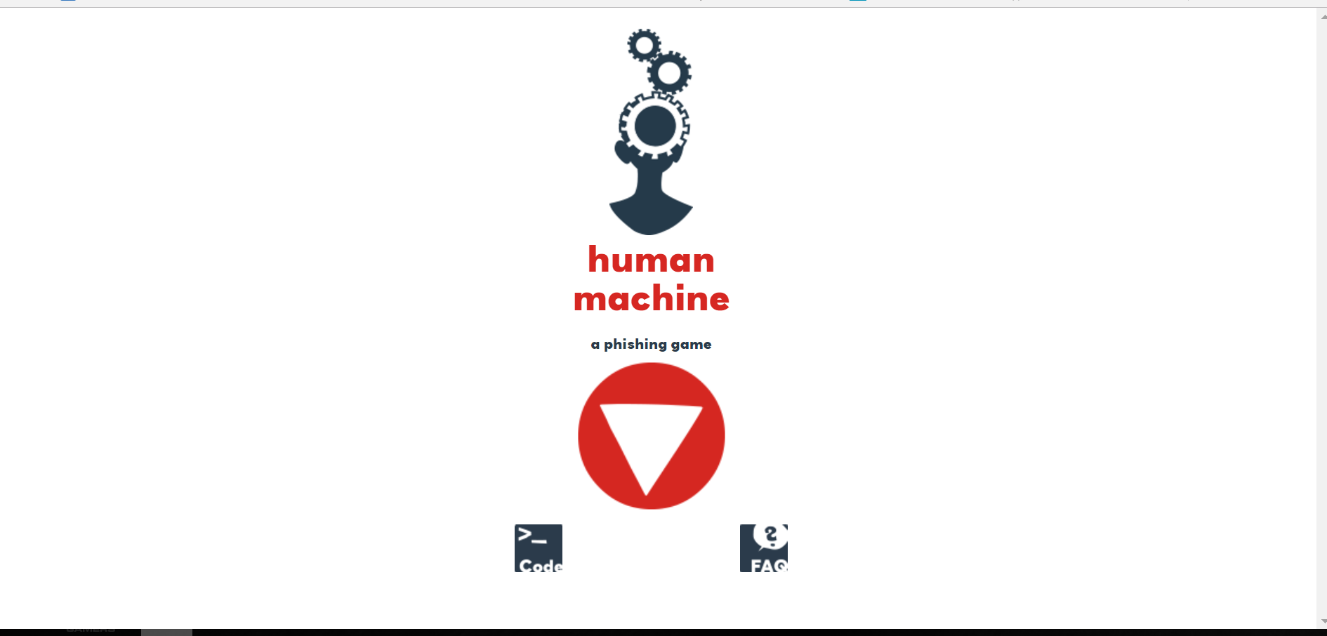 The Human Machine, start page.