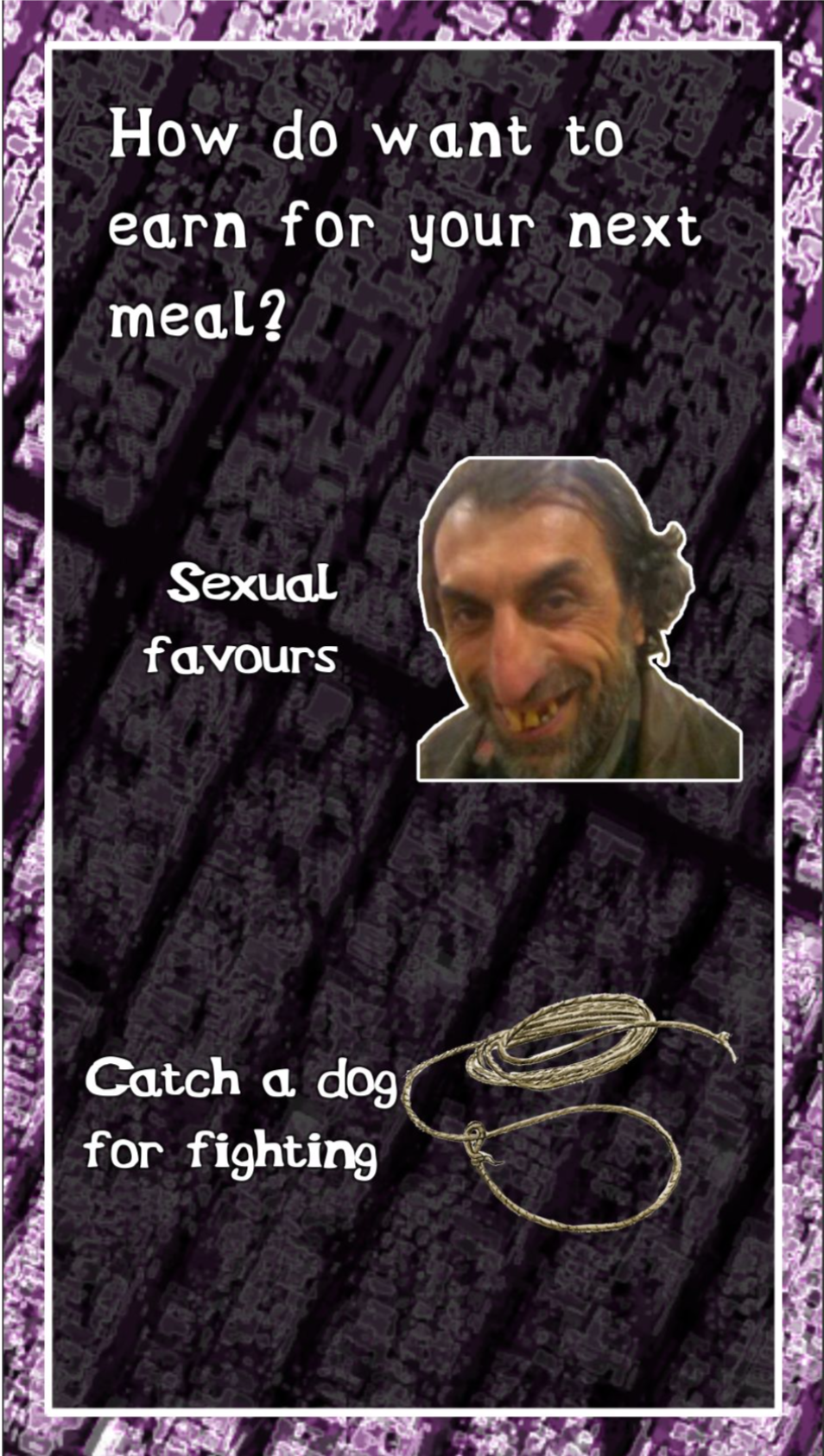 One of the moral decisions the player is faced with